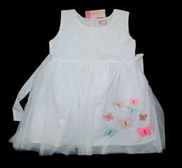 Butterfly Embroidery Princess Lace Girls Party Dress Chest Embroidery_Queen White