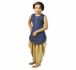 Navy kamiz & Dhuti 2 Pieces Set